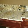 Here we ran the backsplash in one straight line so that the mirror will have a place to sit.